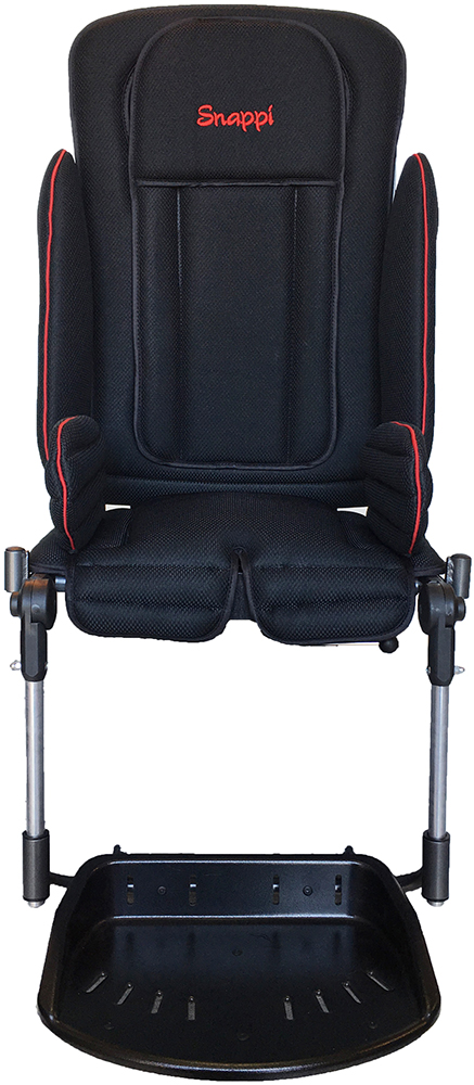 Snappi Cloud Pushchair in Black with Red Piping